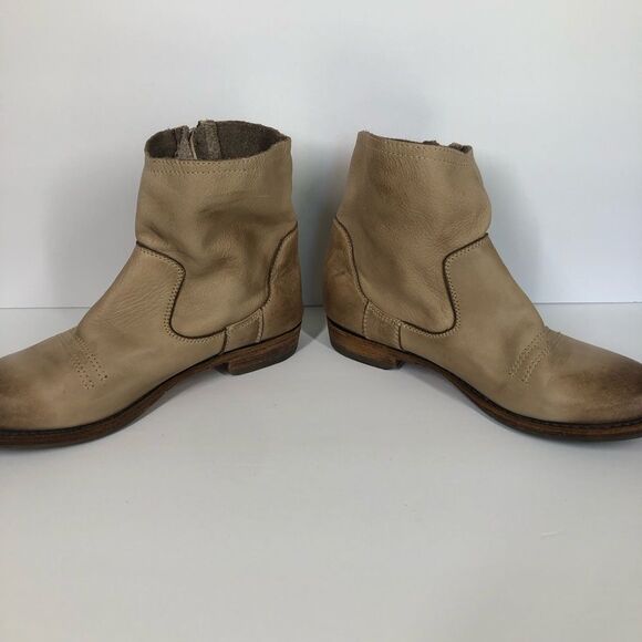 Blackstone Chelsea Side Zip Booties Taupe Western Inspired Ankle Boots 39 US 9 - Picture 5 of 9